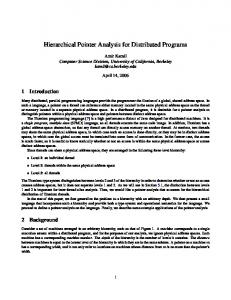 Hierarchical Pointer Analysis for Distributed Programs