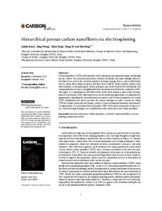 Hierarchical porous carbon nanofibers via ... - Carbon Letters