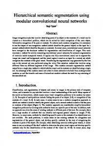 Hierarchical semantic segmentation using modular convolutional ...