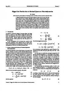 Higgs-Like Particle due to Revised Quantum ... - Progress in Physics