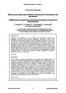 High accuracy measurement of spectral