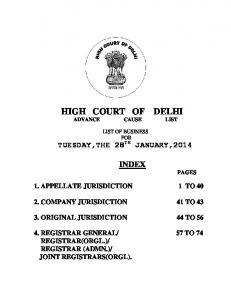 HIGH COURT OF DELHI - Delhi High Court