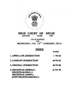 HIGH COURT OF DELHI - Delhi High Court