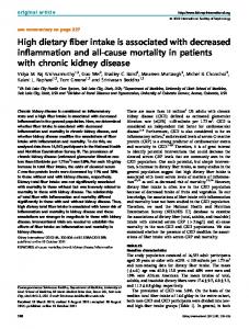 High dietary fiber intake is associated with ... - Kidney International