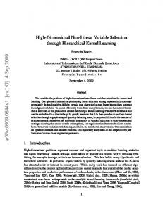 High-Dimensional Non-Linear Variable Selection through Hierarchical ...