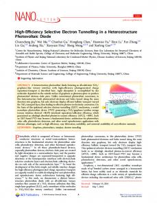 High-Efficiency Selective Electron Tunnelling in a ... - ACS Publications