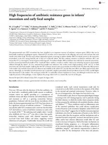 High frequencies of antibiotic resistance genes in