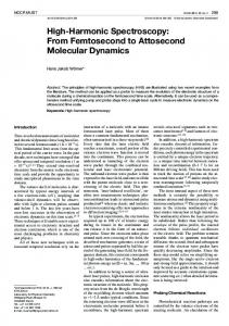 High-Harmonic Spectroscopy: From Femtosecond ... - Ingenta Connect