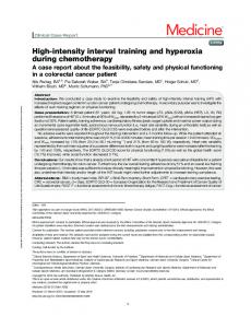 High-intensity interval training and hyperoxia during ...