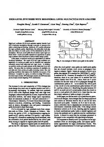 HIGH-LEVEL SYNTHESIS WITH BEHAVIORAL