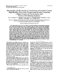 High-Mobility-Group-Like Chromosomal Proteins ... - Europe PMC