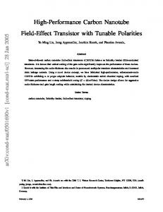 High-Performance Carbon Nanotube Field-Effect ... - CiteSeerX