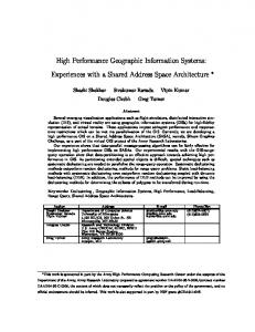 High Performance Geographic Information Systems