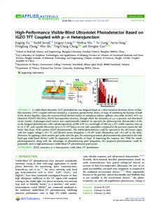 High-Performance Visible-Blind Ultraviolet ... - ACS Publications