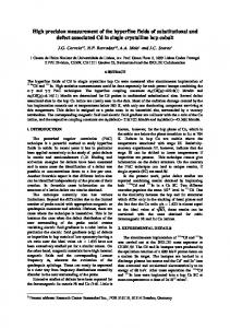 High precision measurement of the hyperfine fields of substitutional ...