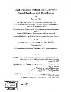 High-Precision Optical and Microwave Signal