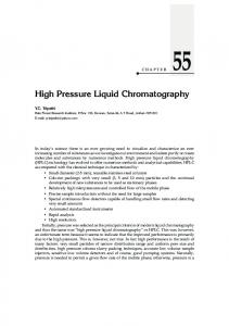 High Pressure Liquid Chromatography