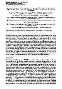 High Temperature Internal Friction in Fine Grain and ...