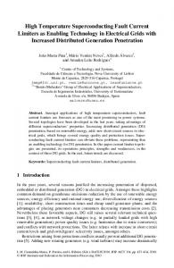 High Temperature Superconducting Fault Current ... - Springer Link