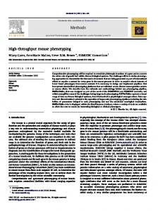 High-throughput mouse phenotyping