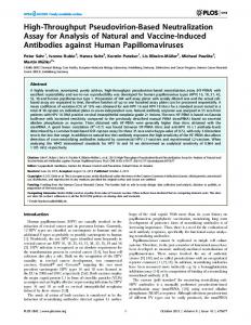 High-Throughput Pseudovirion-Based Neutralization ... - CDC Stacks