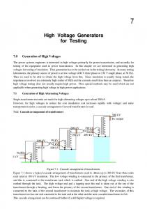 High Voltage Generators for Testing - Electrical Engineering