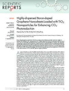 Highly-dispersed Boron-doped Graphene