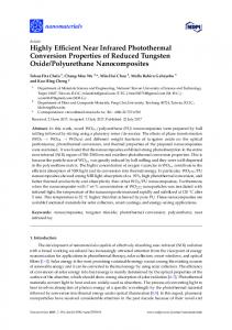 Highly Efficient Near Infrared Photothermal Conversion ... - MDPI