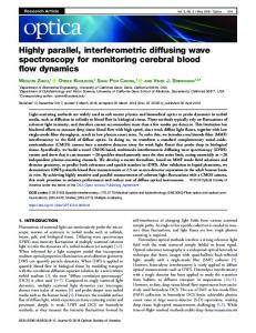 Highly parallel, interferometric diffusing wave ... - OSA Publishing