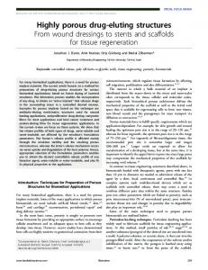 Highly porous drug-eluting structures