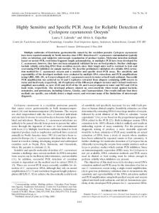 Highly Sensitive and Specific PCR Assay for Reliable Detection of ...