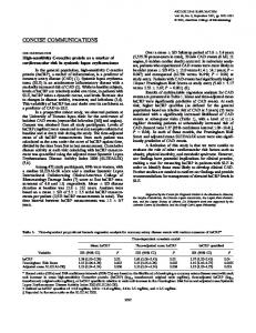 Highsensitivity Creactive protein as a marker of ... - Wiley Online Library