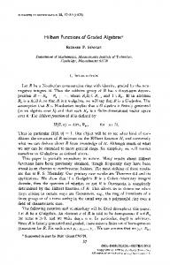 Hilbert Functions of Graded Algebras*