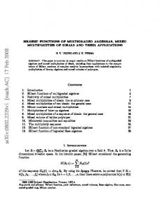 HILBERT FUNCTIONS OF MULTIGRADED ALGEBRAS, MIXED