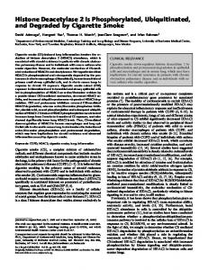 Histone Deacetylase 2 Is Phosphorylated ... - ATS Journals