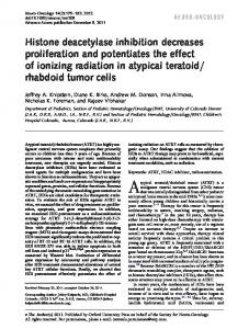 Histone deacetylase inhibition decreases ... - Oxford Academic