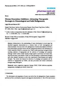 Histone Deacetylase Inhibitors - CiteSeerX