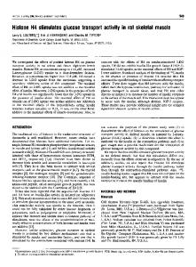 Histone H4 stimulates glucose transport activity in rat ... - Europe PMC