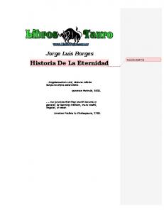 Historia De La Eternidad - Biblioteca