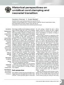 Historical perspectives on umbilical cord clamping