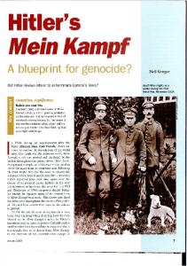 Hitler's ' Mein Kampf .