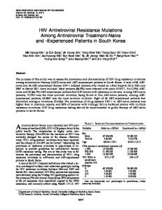 HIV Antiretroviral Resistance Mutations Among Antiretroviral ...