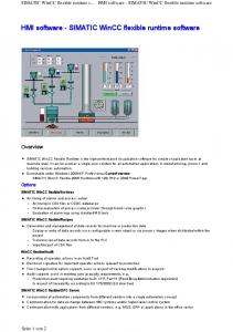 HMI software - SIMATIC WinCC flexible runtime software