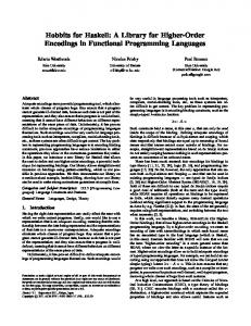 Hobbits for Haskell - Semantic Scholar