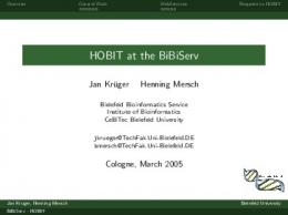 HOBIT at the BiBiServ - Henning Mersch