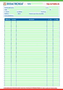 Hoja de Pedido (A) - DIDATECNIA