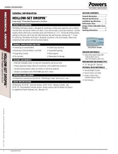 Hollow-SetTM DropinTM - Powers Fasteners