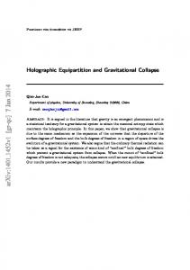 Holographic Equipartition and Gravitational Collapse