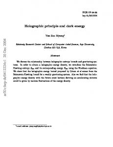 Holographic principle and dark energy