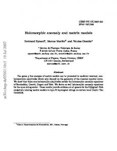 Holomorphic anomaly and matrix models